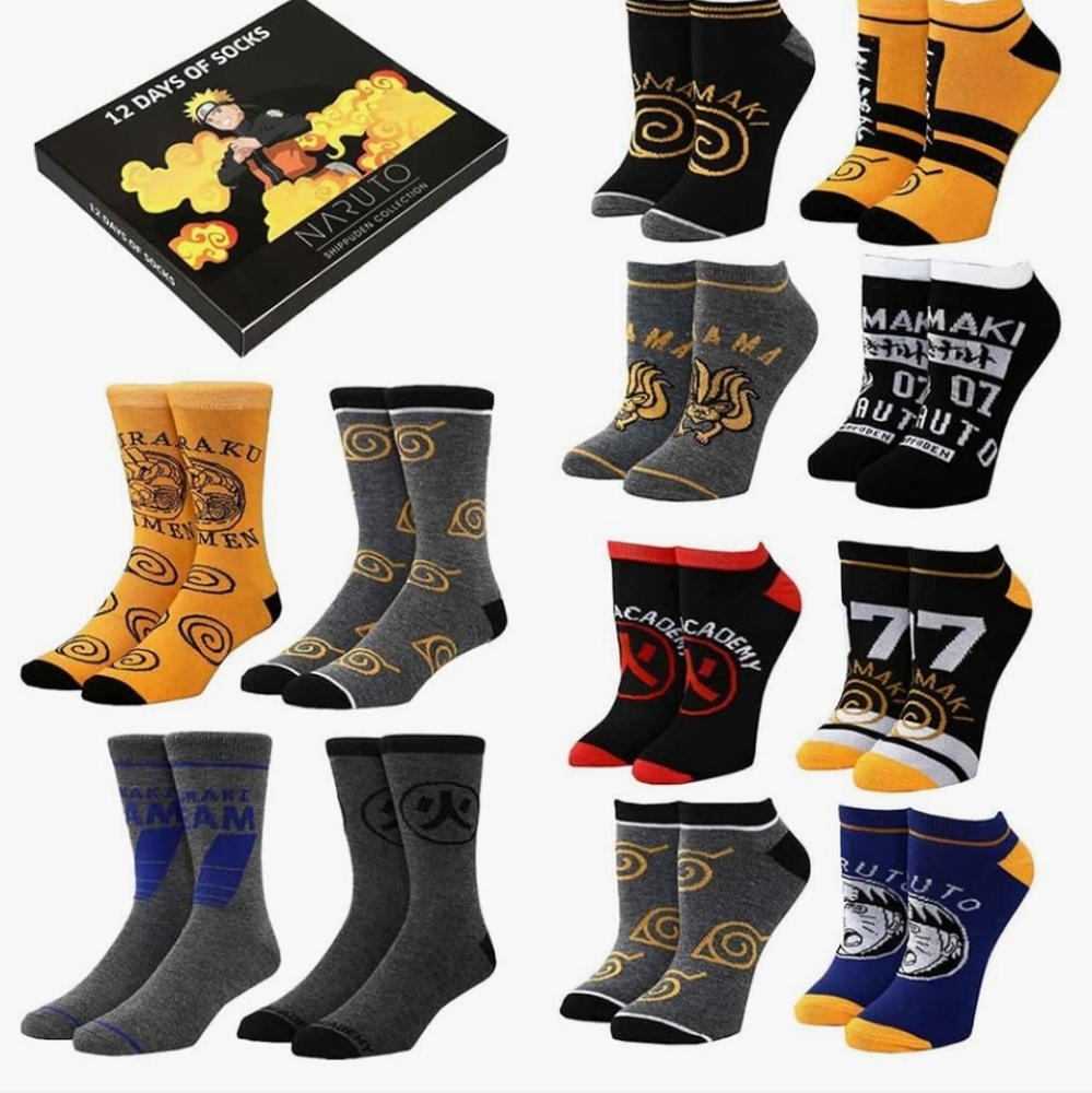 Bioworld Naruto 12-Day Sock Box